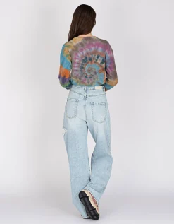Destroyed Wide-Leg-Jeans Poppy