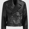 Doppelreihige Lederjacke Simone