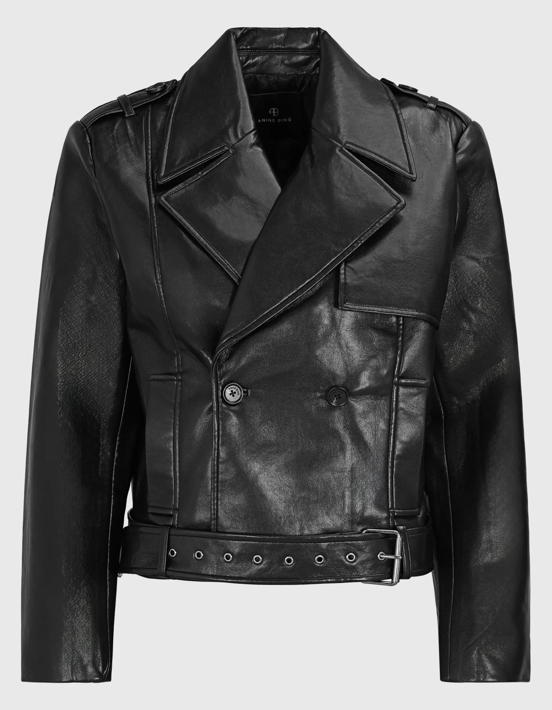 Doppelreihige Lederjacke Simone