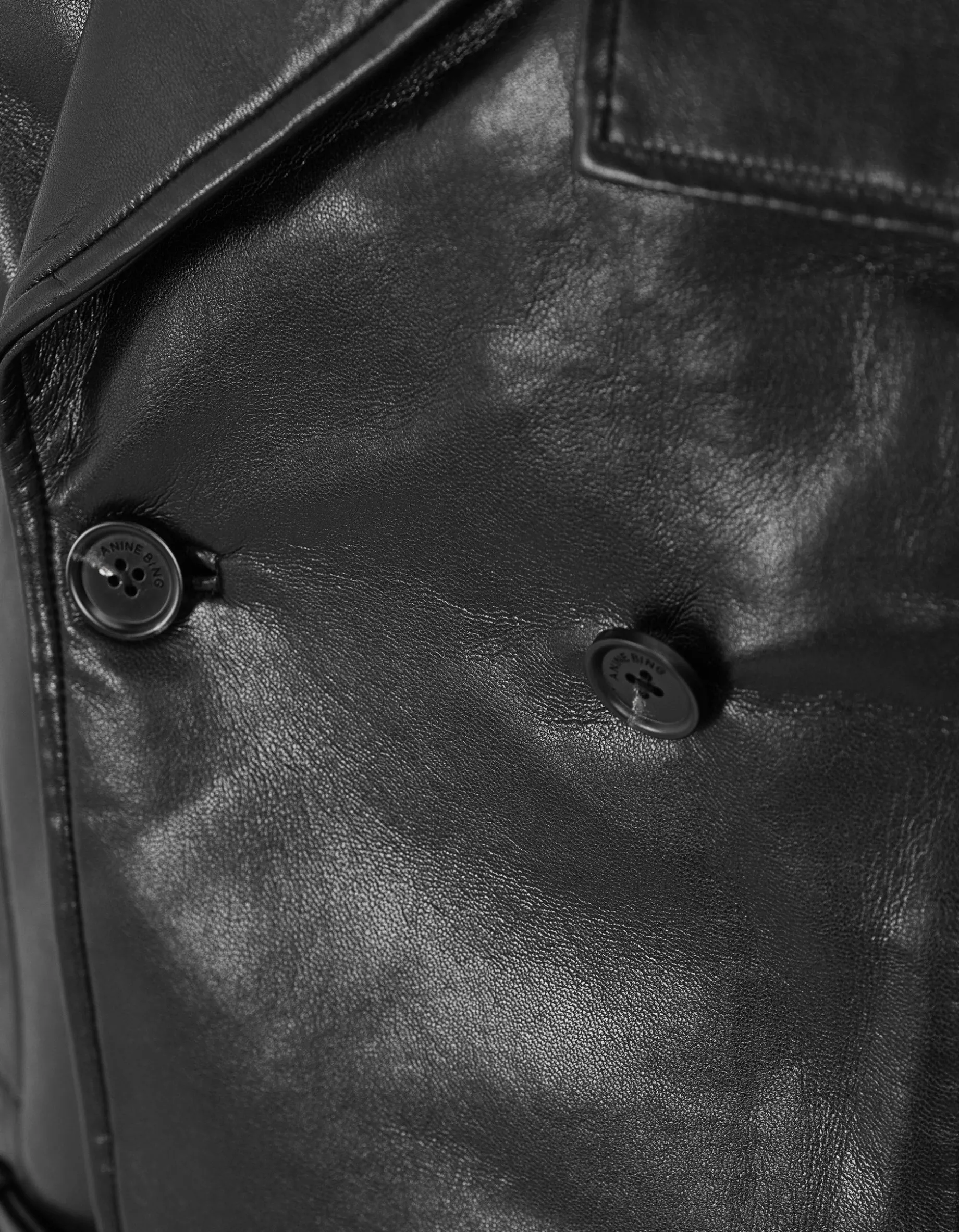 Doppelreihige Lederjacke Simone