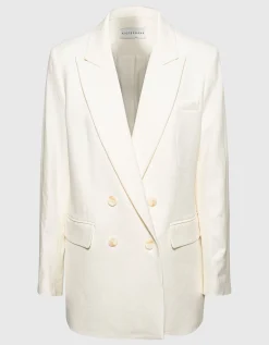 Doppelreihiger Leinen-Mix Blazer Semyra