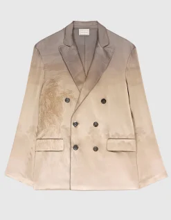 Doppelreihiger Seiden-Blazer