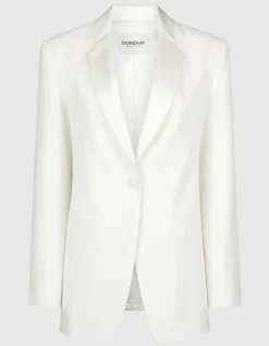 Einreihiger Blazer mit Satin-Revers
