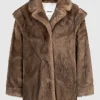 Faux-Fur Kurzmantel