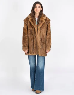 Faux-Fur Kurzmantel