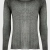 Feinripp-Longsleeve mit Seiden-Anteil