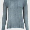 Feinripp-Longsleeve mit Seiden-Anteil
