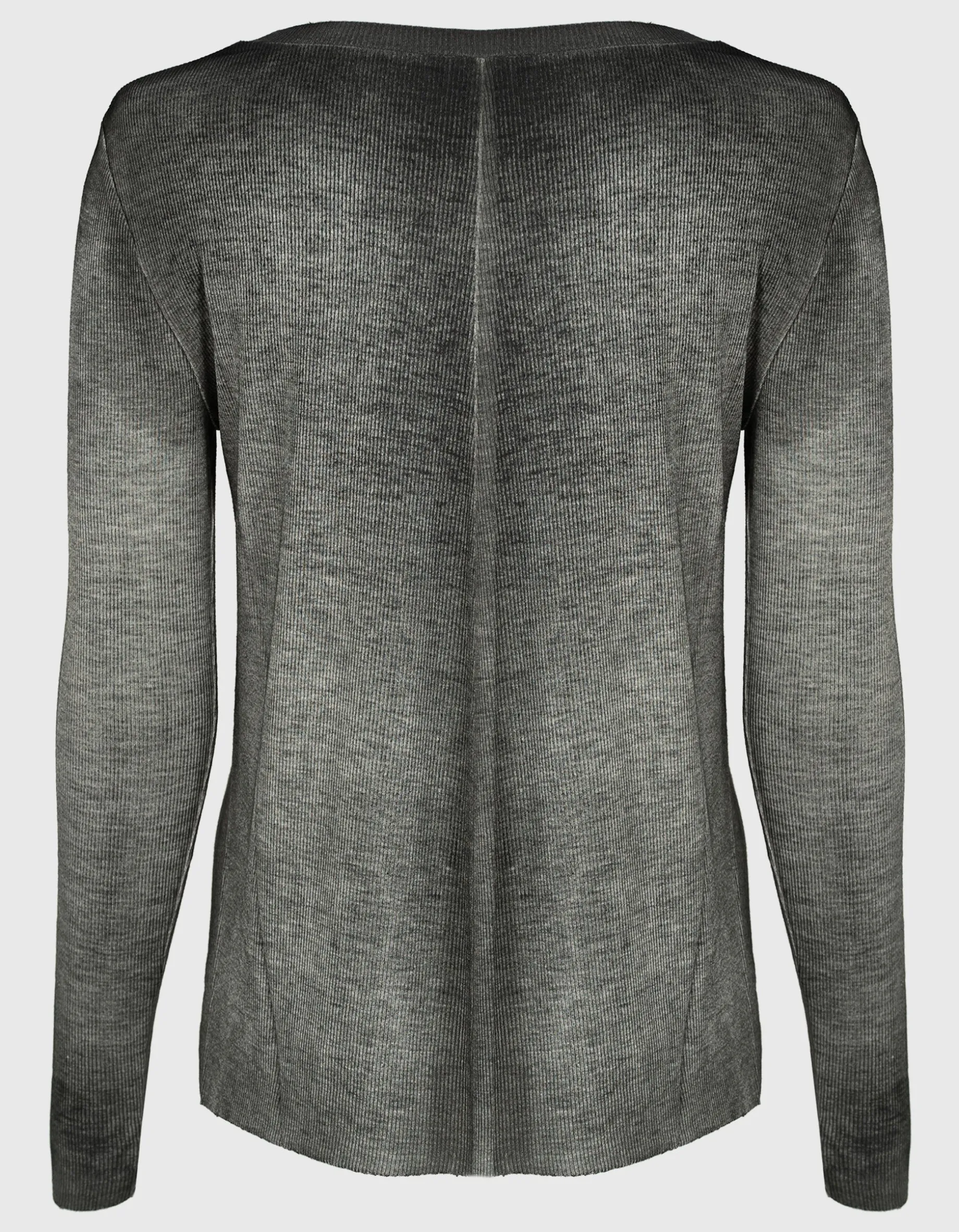 Feinripp-Longsleeve mit Seiden-Anteil