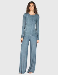 Feinripp-Longsleeve mit Seiden-Anteil