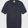 Feinstrick Leinen-Poloshirt
