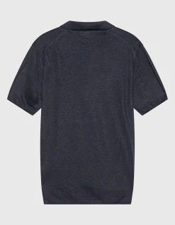 Feinstrick Leinen-Poloshirt