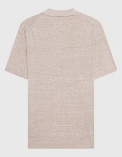 Feinstrick Leinen-Poloshirt