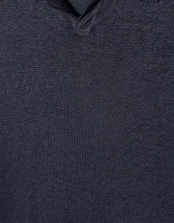 Feinstrick Leinen-Poloshirt