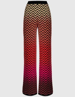 Feinstrickhose mit Dégradé-Chevron-Motiv