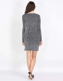 Feinstrickkleid mit Pailletten