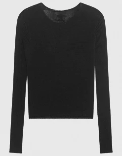 Feinstrick-Pullover mit Rundhalsausschnitt