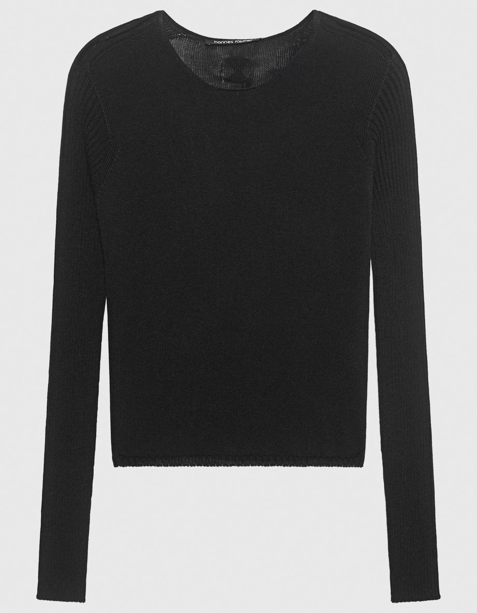 Feinstrick-Pullover mit Rundhalsausschnitt