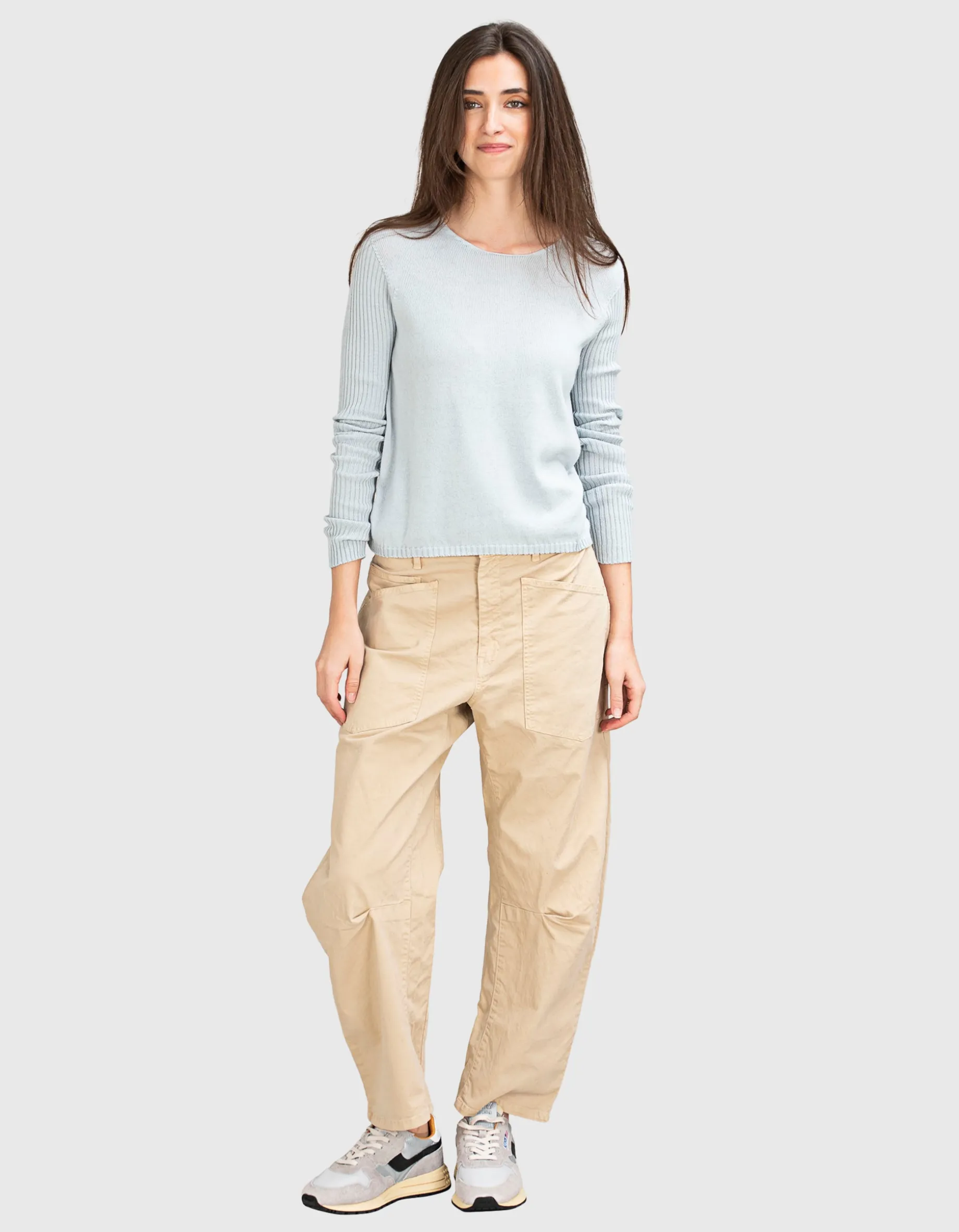 Feinstrick-Pullover mit Rundhalsausschnitt