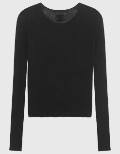 Feinstrick-Pullover mit Rundhalsausschnitt