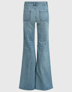 Flare-Leg Jeans Florence mit aufgesetzten Taschen