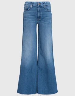 Flare-Leg Jeans mit offenem Saum
