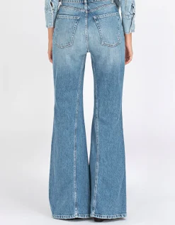 Flare-Leg Jeans Stella mit Ziernähten