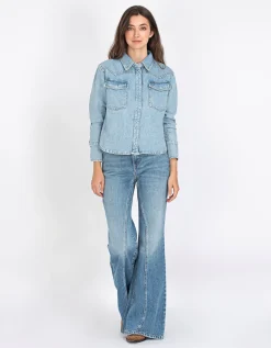 Flare-Leg Jeans Stella mit Ziernähten