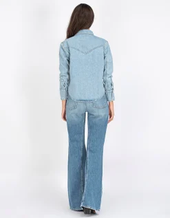 Flare-Leg Jeans Stella mit Ziernähten