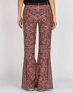 Flare-Leg Leinen-Hose Ottie mit Gürtel
