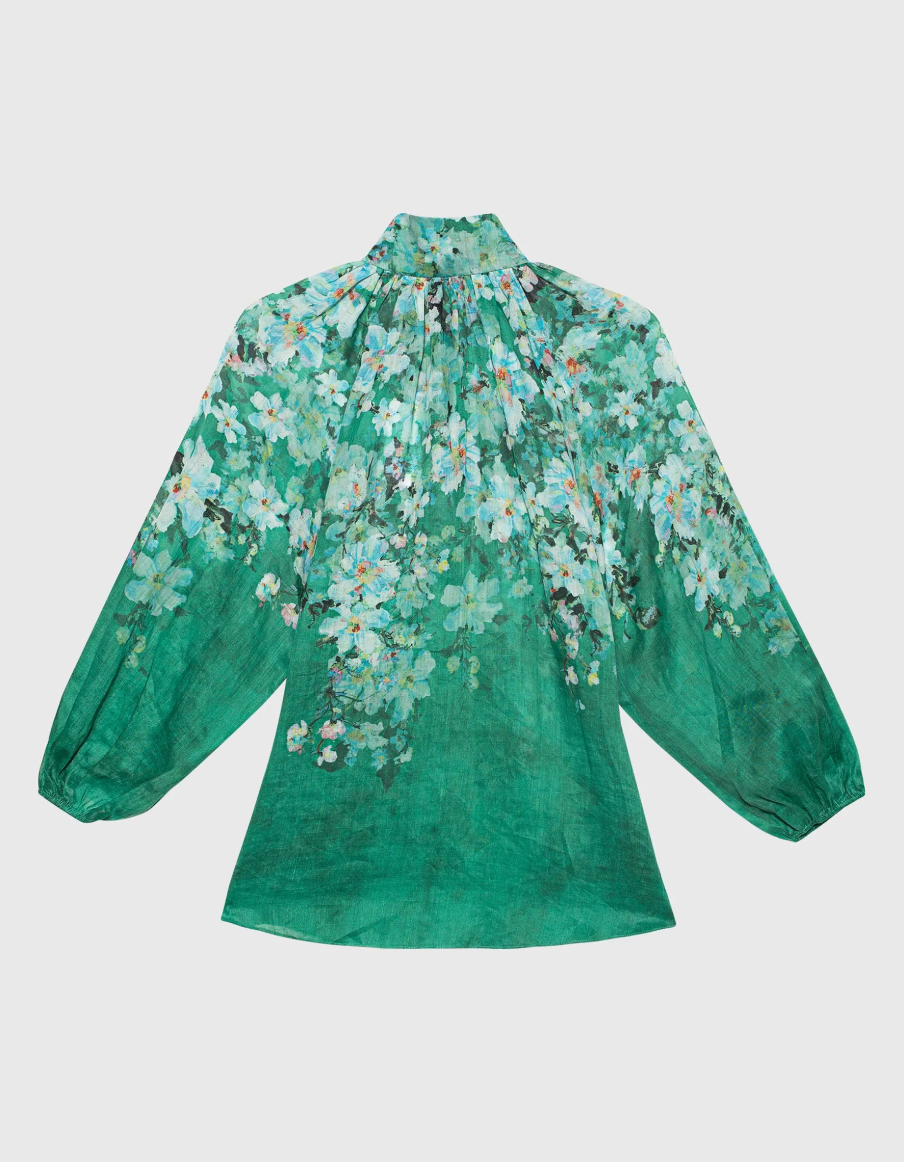Florale Bluse Everley mit dekorativen Knöpfen