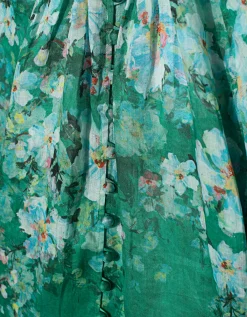 Florale Bluse Everley mit dekorativen Knöpfen