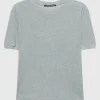 Frottee Baumwoll T-Shirt bou15le