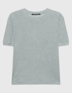 Frottee Baumwoll T-Shirt bou15le