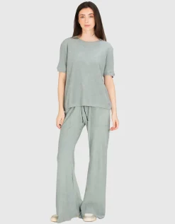 Frottee Baumwoll T-Shirt bou15le
