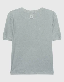 Frottee Baumwoll T-Shirt bou15le