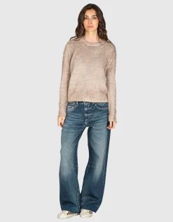 Fuzzy-Strickpullover