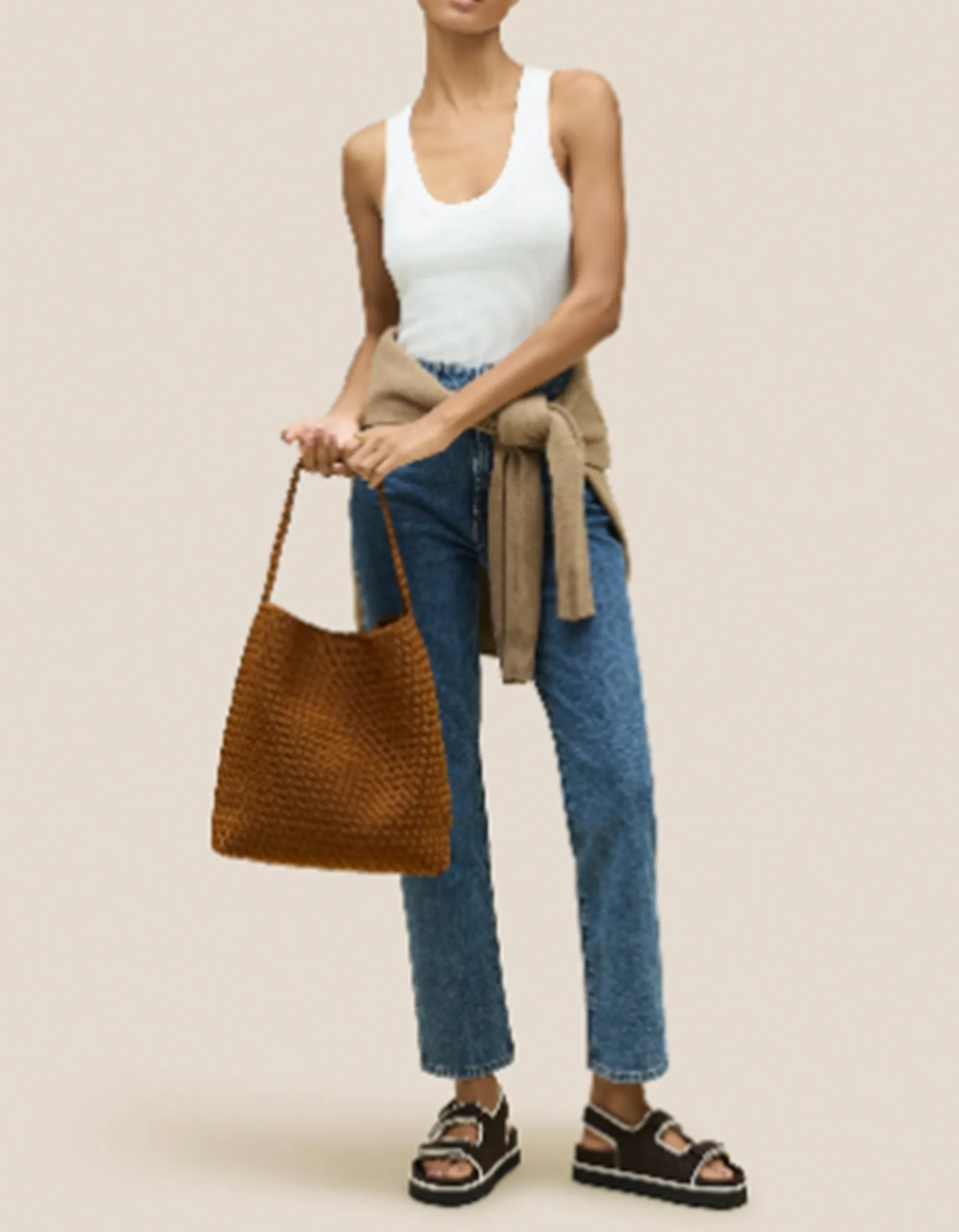 Geflochtene Hobo Bag Nomade Medium mit Pouch