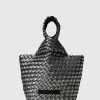 Geflochtene Neopren-Beuteltasche mit Metallfinish