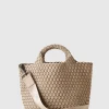 Geflochtene Tote Bag mit abnehmbarem Schulterriemen und Pouch