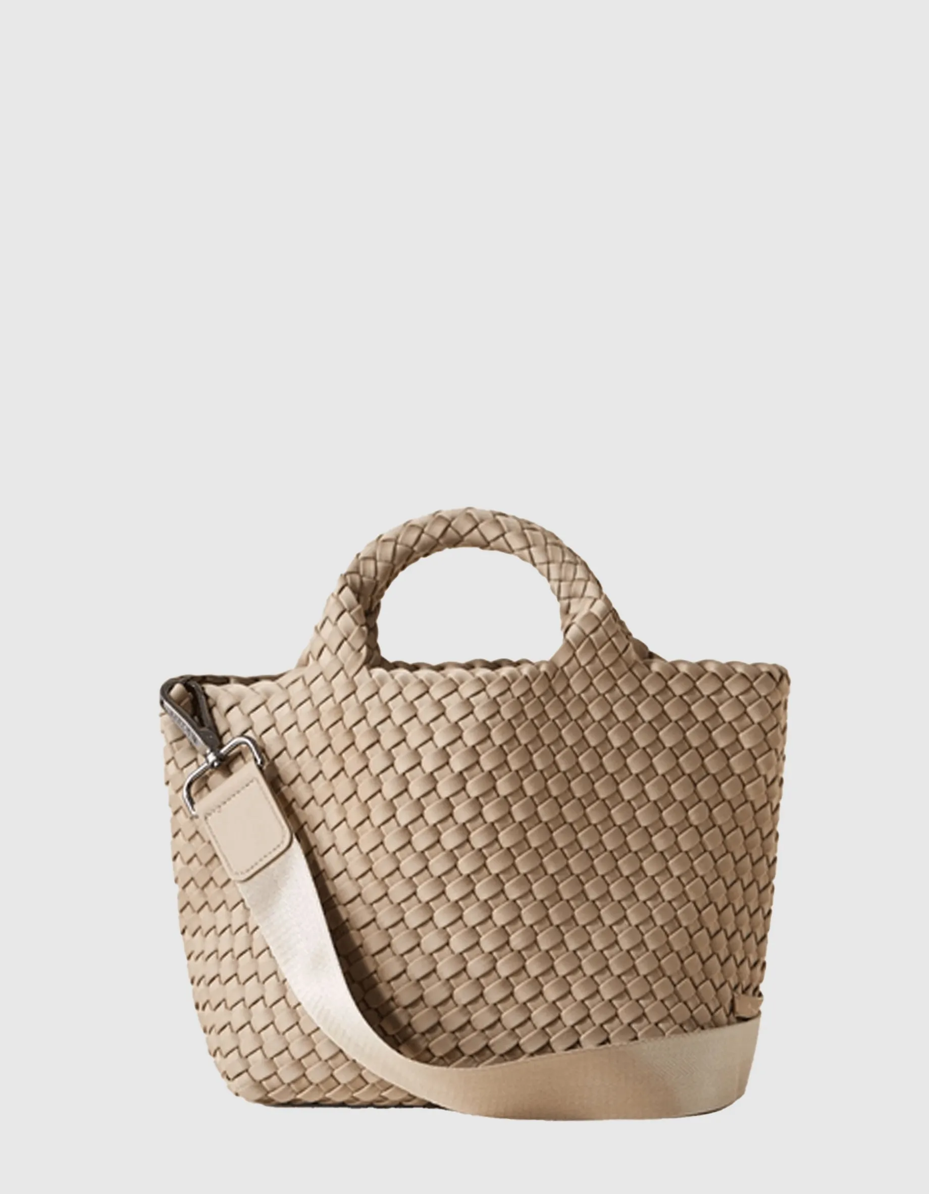 Geflochtene Tote Bag mit abnehmbarem Schulterriemen und Pouch