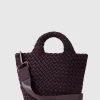 Geflochtene Tote Bag mit abnehmbarem Schulterriemen und Pouch