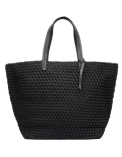 Geflochtene Tote Bag mit Reißverschluss