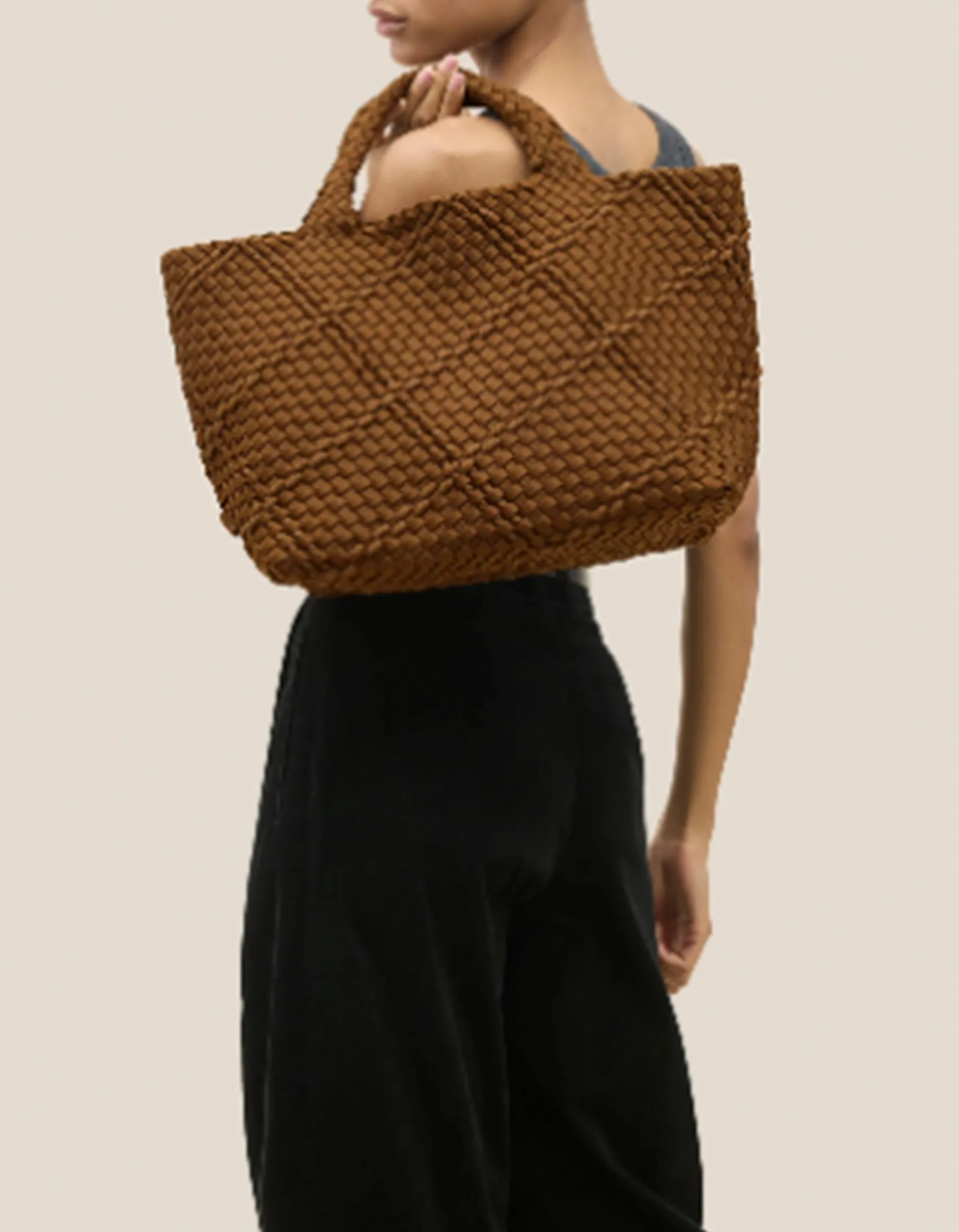 Geflochtene Tote Bag St. Barths Medium Rope mit Pouch