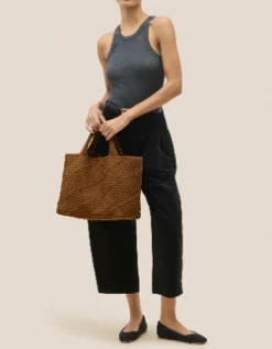 Geflochtene Tote Bag St. Barths Medium Rope mit Pouch