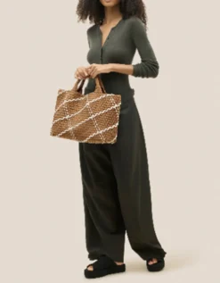 Geflochtene Tote Bag St. Barths Medium Rope mit Pouch