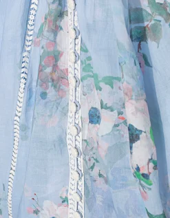 Gemusterte Bluse Everley mit Spitzen-Details