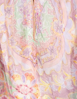 Gemusterte Bluse mit Seidenanteil