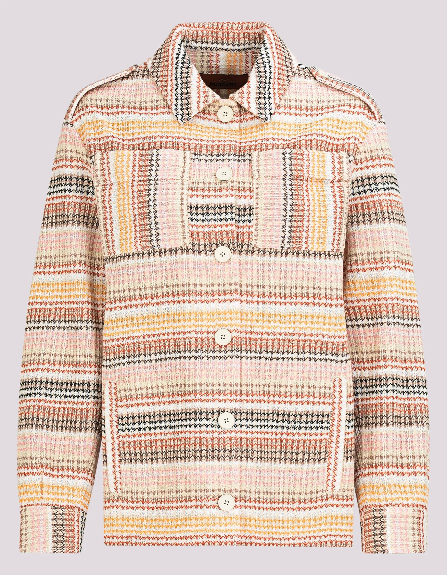 Gemusterte Jacke mit Brusttaschen