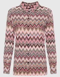 Gemusterte Loose-Fit Bluse