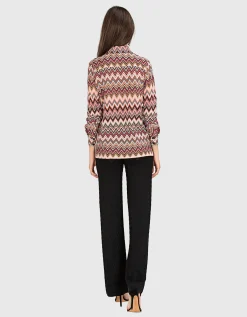 Gemusterte Loose-Fit Bluse